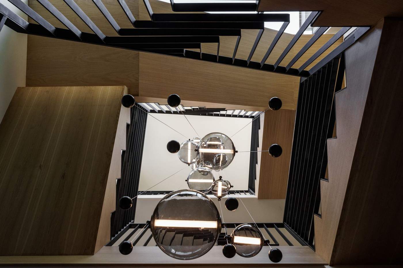 Architectural staircase detail, Hickok Homes custom home
