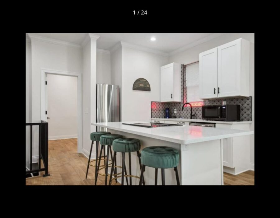 Kitchen at 511 Campbell St, Unit C furnished corporate apartment in Kansas City