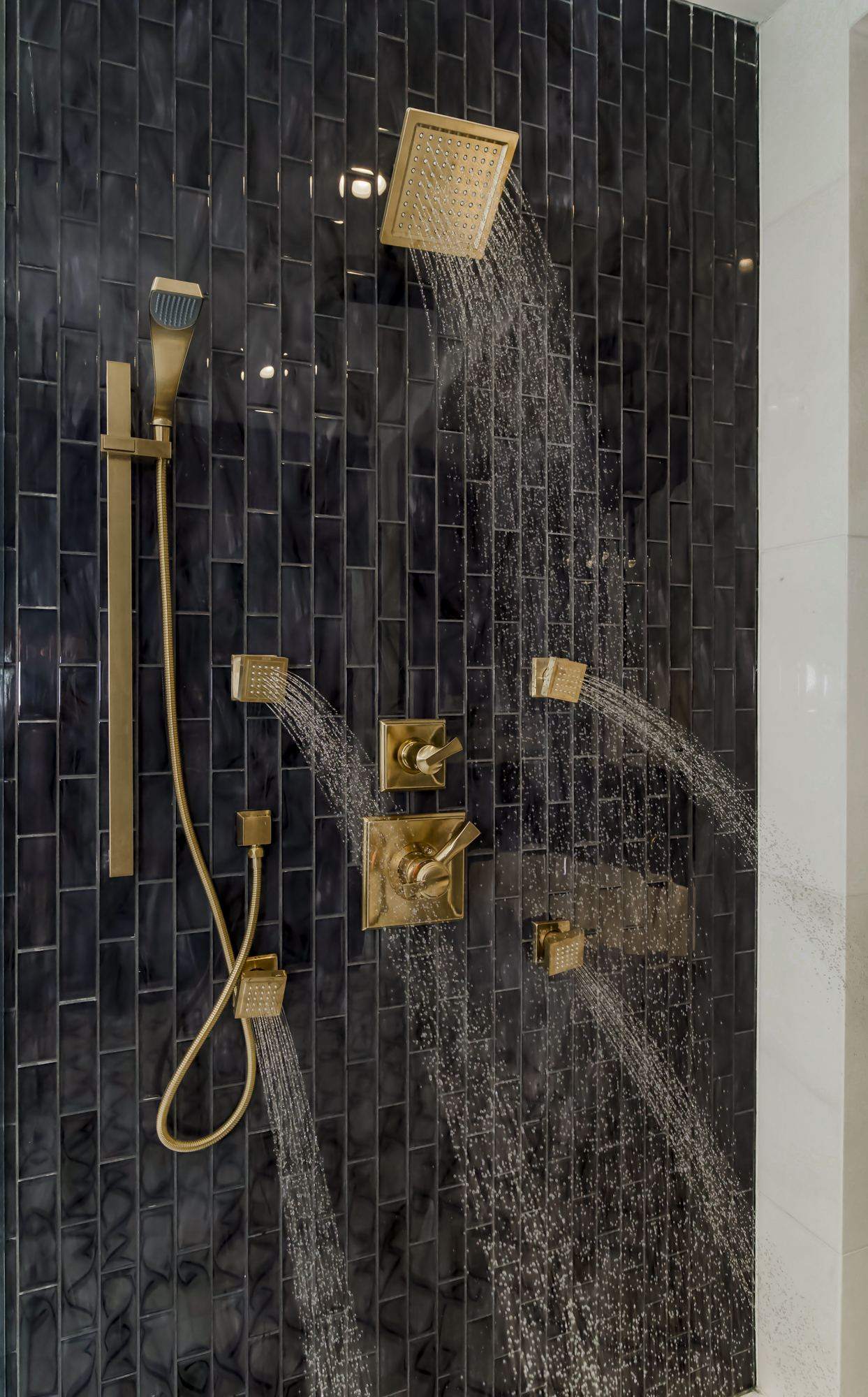 Custom shower detail in a bathroom remodel in Overland Park, KS