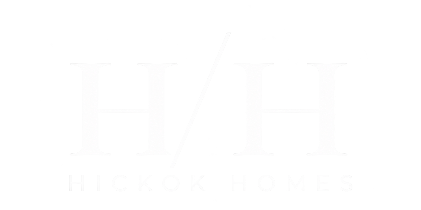 Hickok Homes white monogram logo